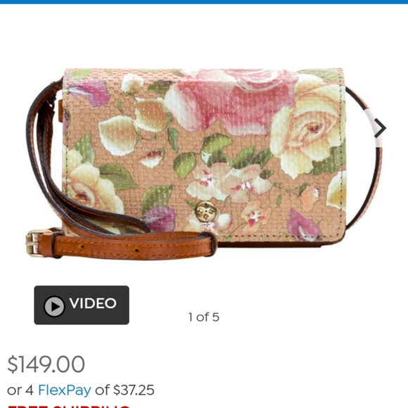 Patricia Nash Rose garden leather crossbody - Picture 2 of 14